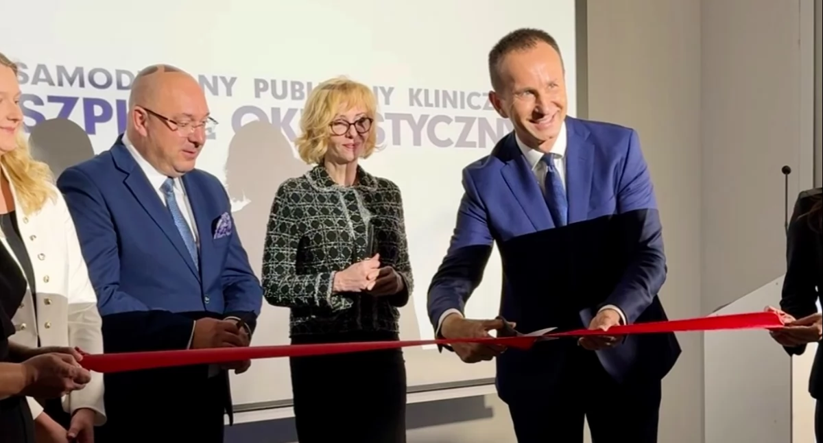 Szpitale, instytuty, Oficjalne otwarcie szpitala okulistycznego Warszawie rozbudowie modernizacji - zdjęcie, fotografia