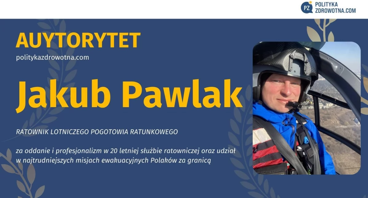 Ludzie, Ratownik medyczny nagrodą Autorytet portalu Politykazdrowotna - zdjęcie, fotografia