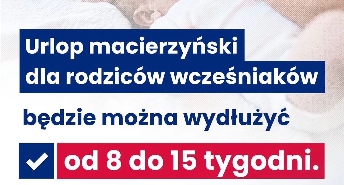 Zdrowe życie, Urlop macierzyński rodziców wcześniaków będzie dłuższy - zdjęcie, fotografia