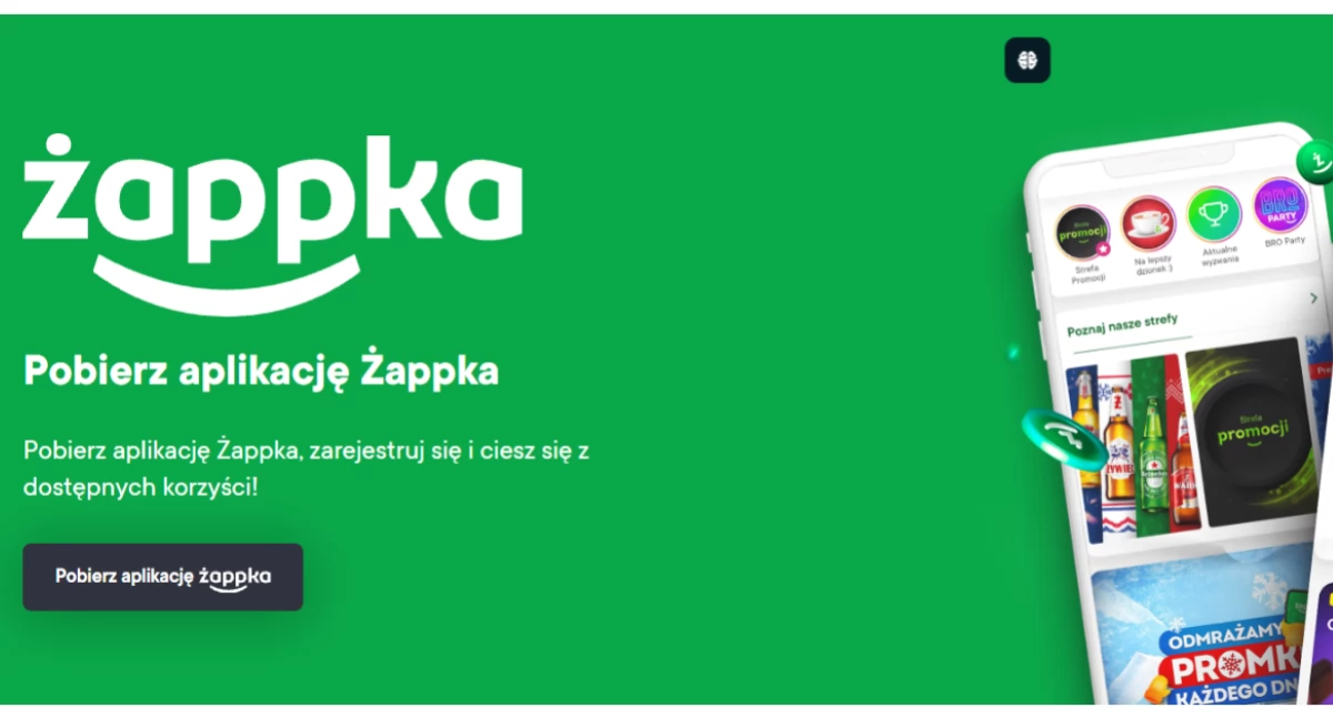 screen zjęcia: Żabka.pl