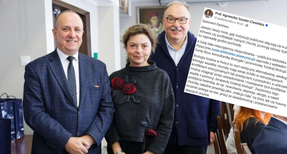 W środku prof. Agnieszka Szuster-Ciesielska. Foto. Facebook