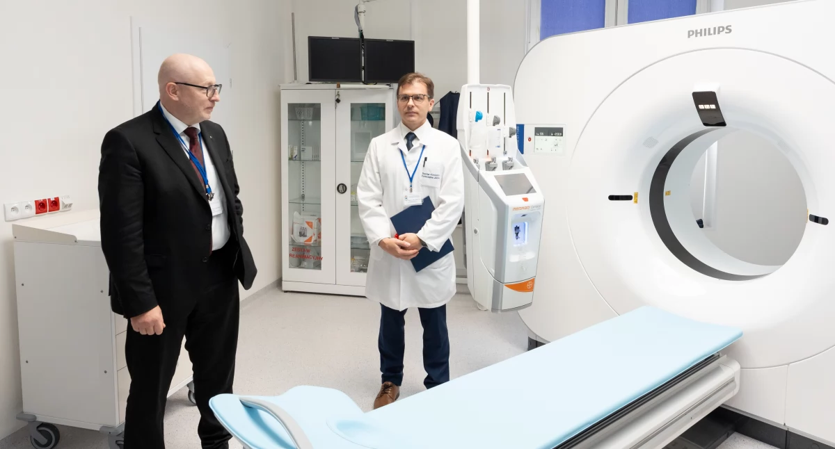 Otwarcie nowej pracowni w Zakładzie Radiologii Klinicznej Szpitala Klinicznego Dzieciątka Jezus Uniwersyteckiego Centrum Klinicznego Warszawskiego Uniwersytetu Medycznego. Foto. WUM