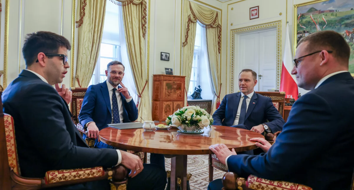 Listopadowe spotkanie prezydenta z prezesem NRL, Łukaszem Jankowskim. Foto. Mikołaj Bujak KPRP