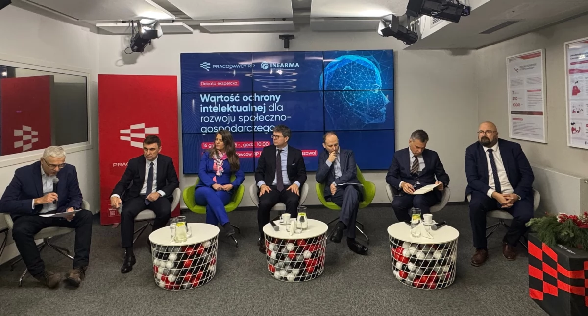 Debata ekspertów na temat wartości ochrony intelektualnej dla rozwoju innowacji. Organizatorzy: Pracodawcy RP, Infarma. Fot.: materiały prasowe