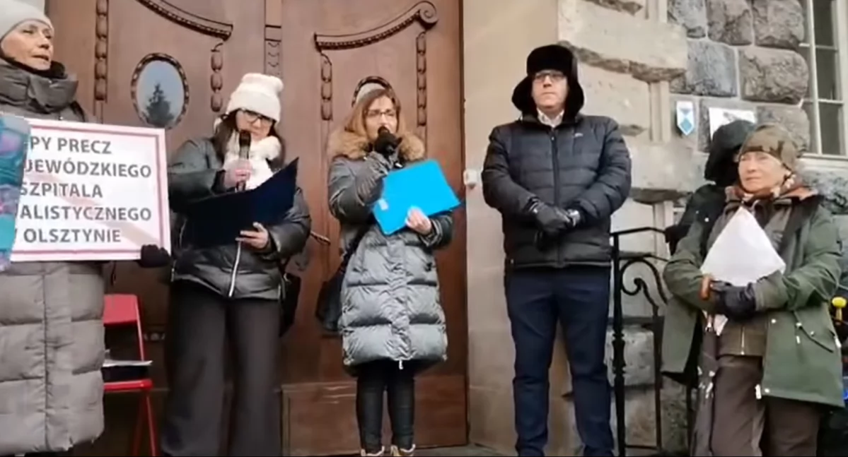 Protest w Olsztynie. Foto. Screen FB Gazeta Olsztyńska 