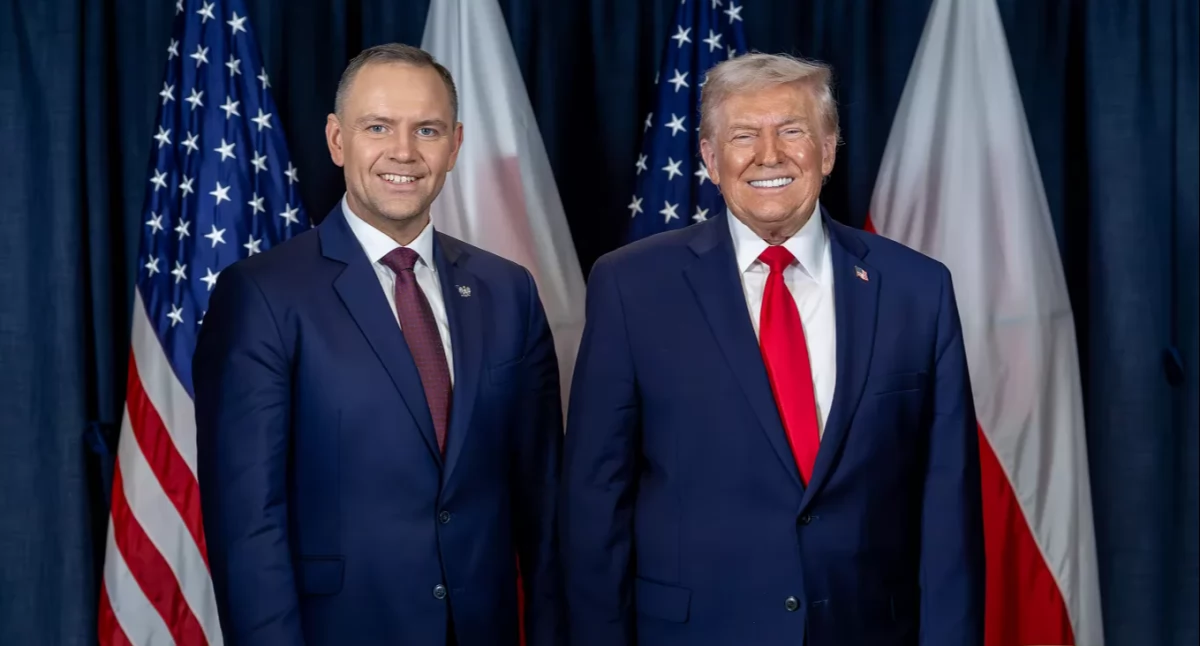 Spotkanie Karola Nawrockiego z Donaldem Trumpem w Davos. Foto. KPRP