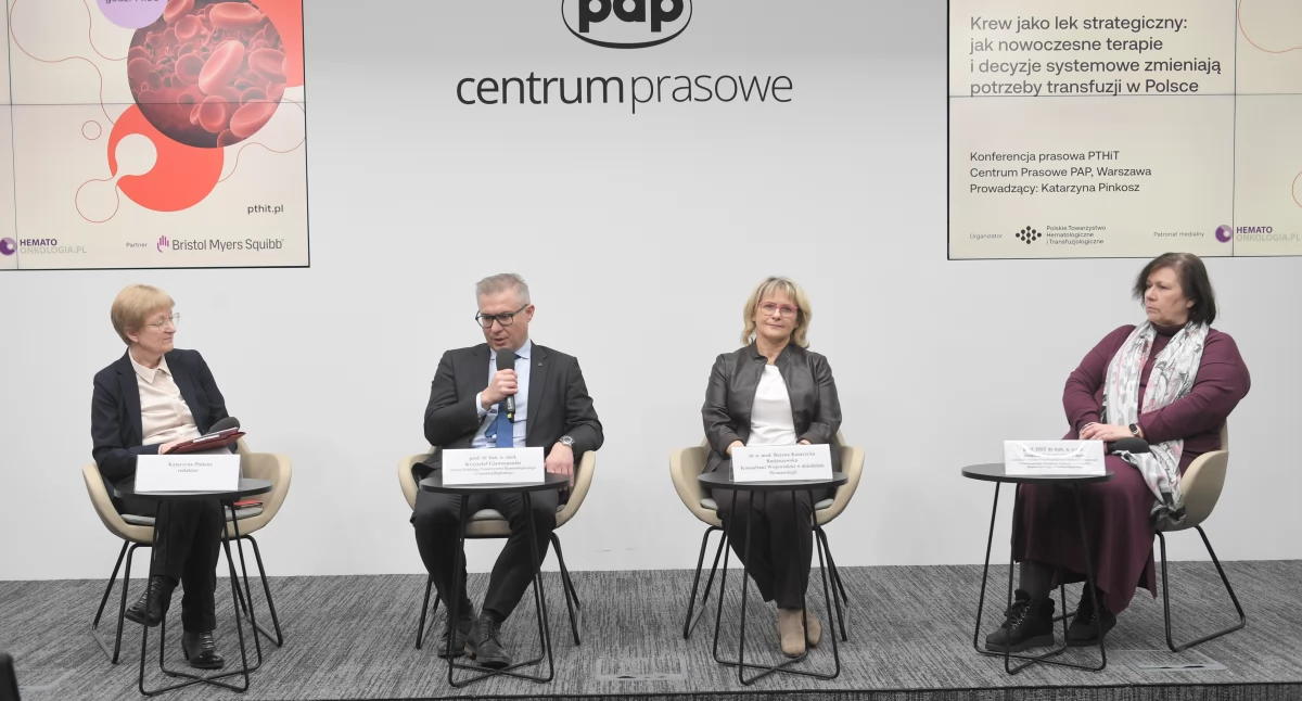 Konferencja prasowa Polskiego Towarzystwa Hematologicznego i Transfuzjologicznego. Fot.: materiały prasowe