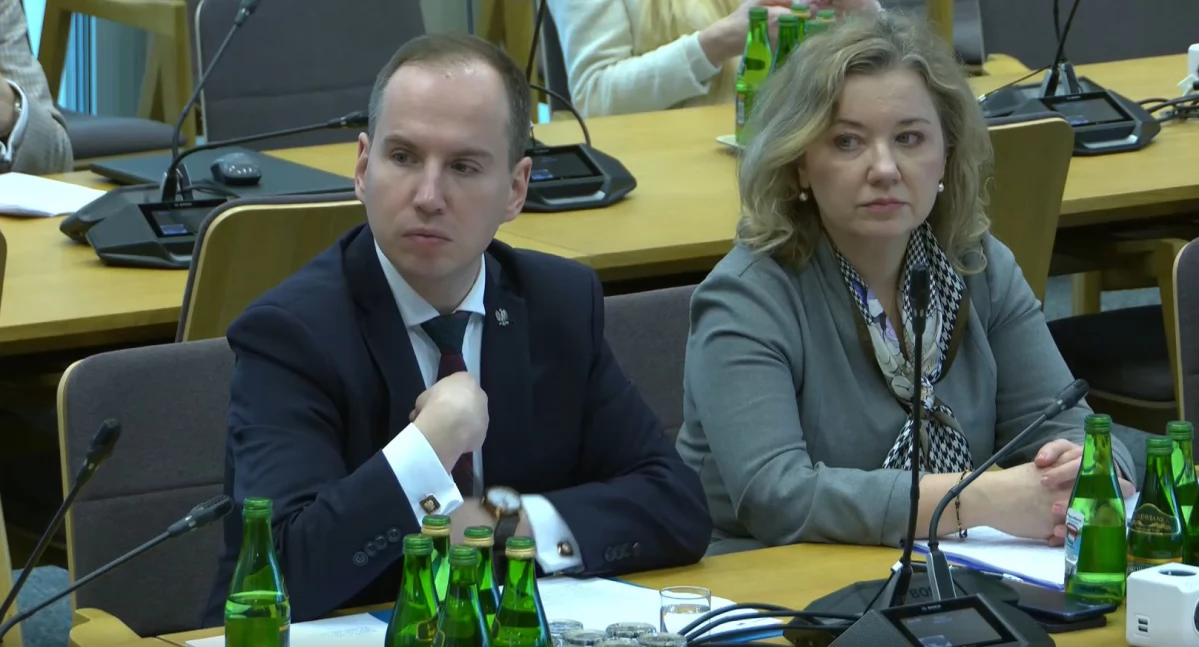Adam Andruszkiewicz na posiedzeniu sejmowej Komisja Cyfryzacji, Innowacyjności i Nowoczesnych Technologii. Foto. screen Sejm