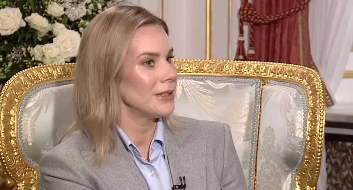 Na zdjęciu: prezydentowa Marta Nawrocka. Foto: screen z wywiadu TVN24
