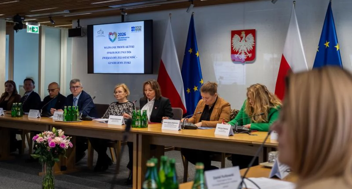 Sejmowa konferencja „Wyzwanie profilaktyki onkologicznej 2026 – zwiększamy zgłaszalność, generujemy zyski”. Foto:  Bartosz Nehring/Kancelaria Sejmu