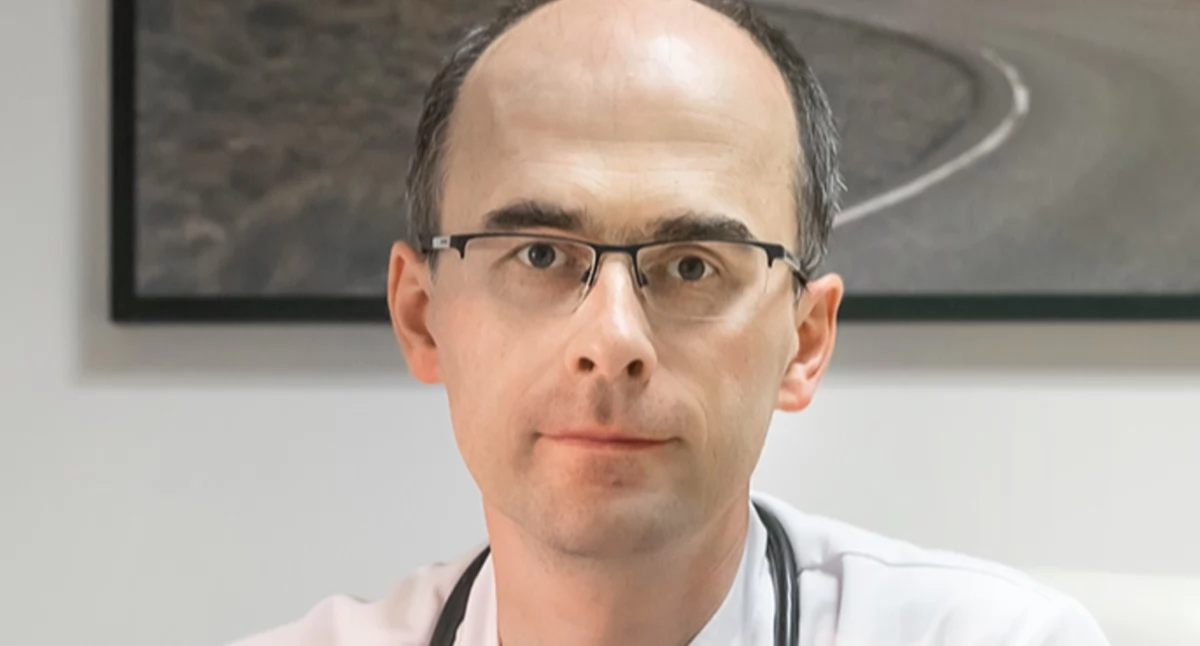 Na zdj. dr hab. Michał Łodyga, fot. Szpital Grochowski