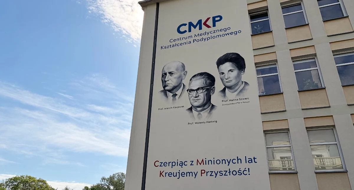 Mural z okazji 55.rocznicy Centrum Medyczne Kształcenia Podyplomowego. Foto: CMKP