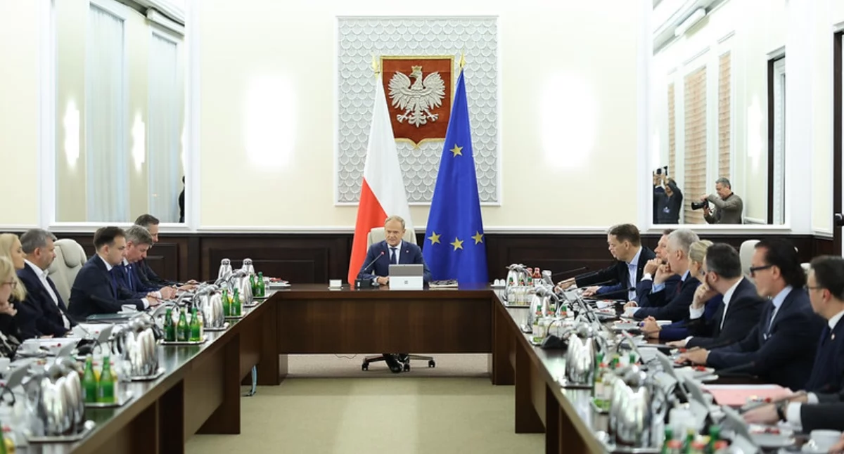 Na zdjęciu: Rada Ministrów podczas obrad nad projektem ustawy 