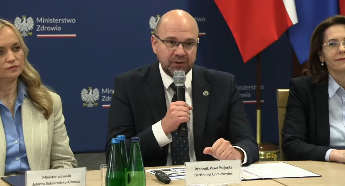 Projekt ustawy przygotował Rzecznik Praw Pacjentów, Bartłomiej Chmielowiec. Foto. Screen MZ
