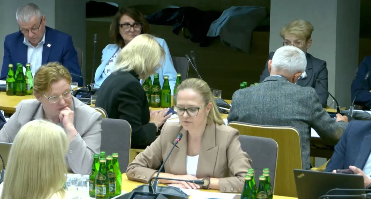 Posiedzenie Komisji Zdrowia. Wiceminister Katarzyna Kęcka. Fot. screan