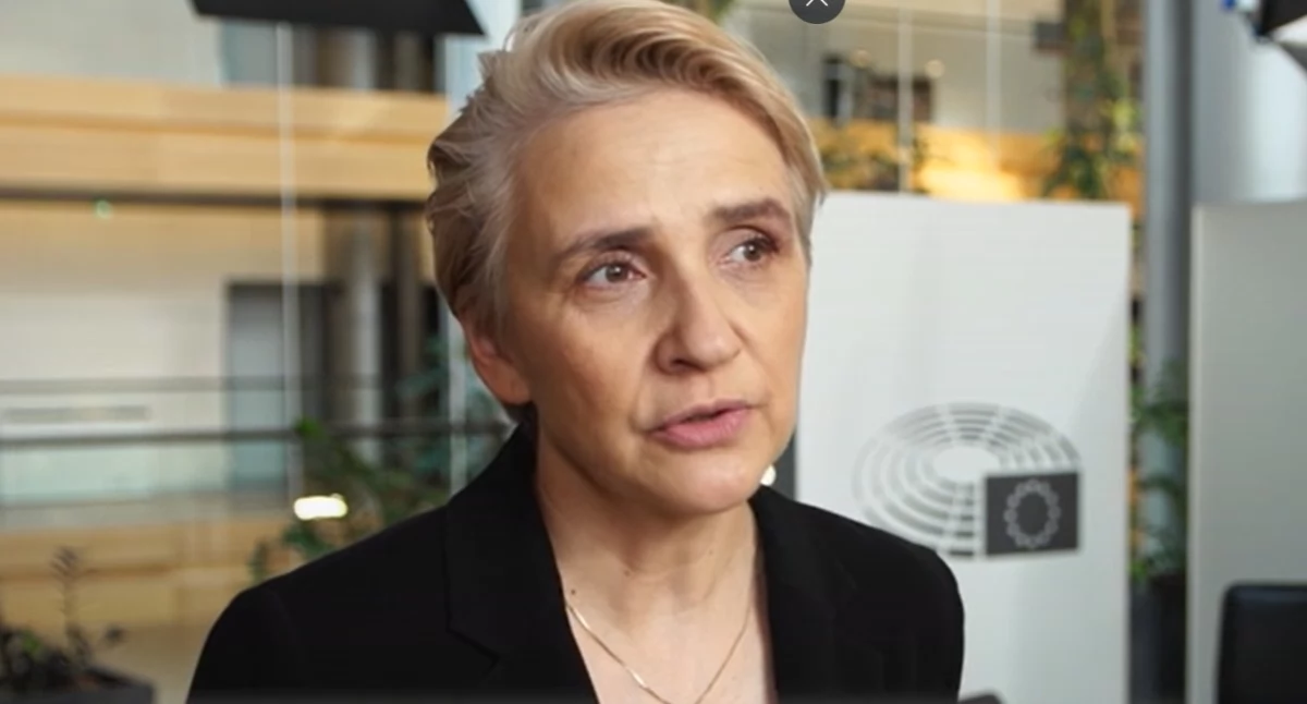 Na zdjęciu: europosłanka Joanna Scheuring-Wielgus. Screen z nagrania Newseria.pl