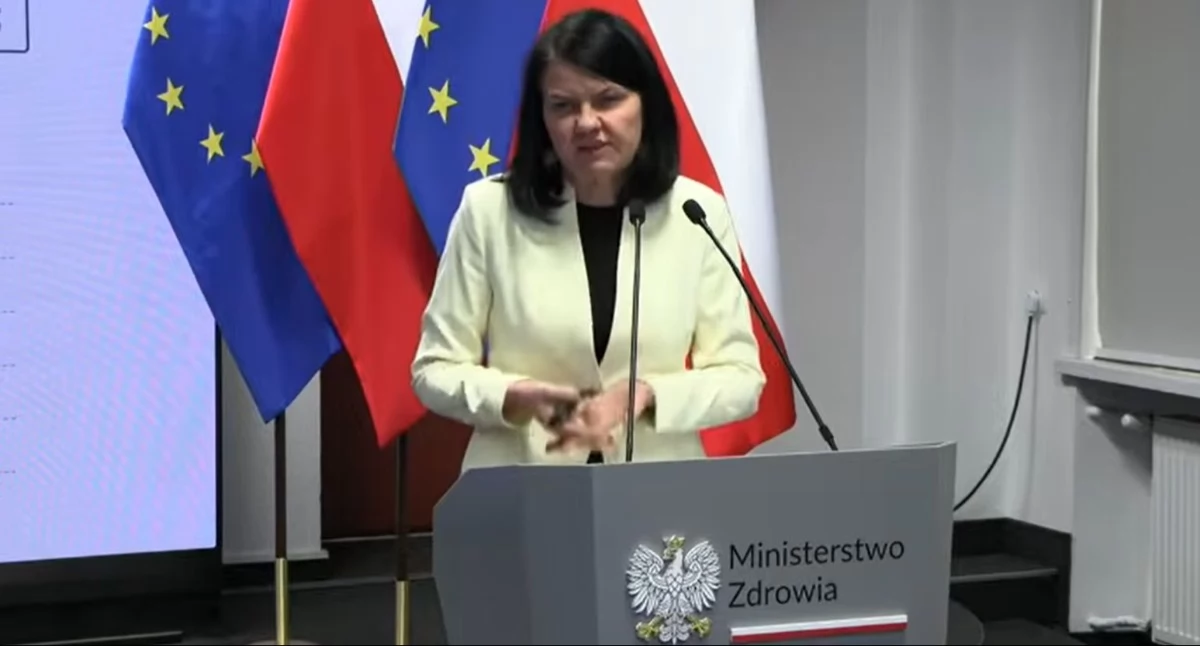 Wiceminister Katarzyna Kacperczyk. Foto. Screen MZ